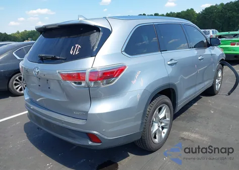 2014 Toyota Highlander Limited V6 z USA, uszkodzony, nr VIN 5TDYKRFH5ES012082